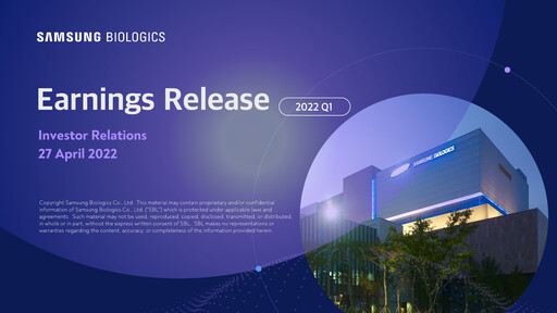 Miniature Samsung Biologics
 Rapport trimestriel 2022-q1