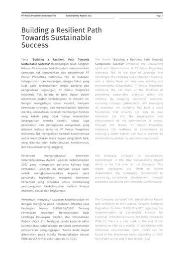Thumbnail Pollux Properti Indonesia Sustainability Report 2022