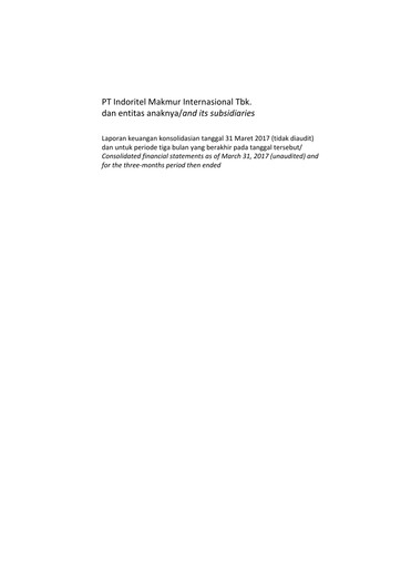 Miniature Indoritel Rapport trimestriel 2017-q1