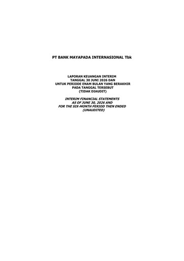 Thumbnail Bank Mayapada Internasional Half-year Report 2026-h1