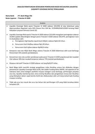 Thumbnail Bank Mega
 Quarterly Report 2020-q3