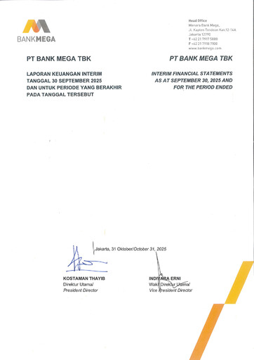 Thumbnail Bank Mega
 Quarterly Report 2025-q3