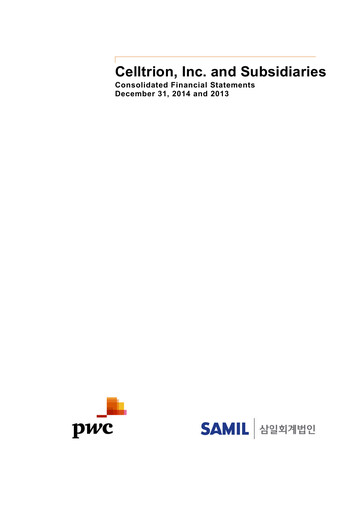 Thumbnail Celltrion
 Financial Statement 2013-2014