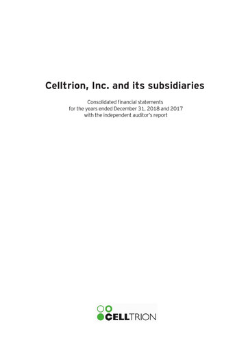 Thumbnail Celltrion
 Financial Statement 2017-2018