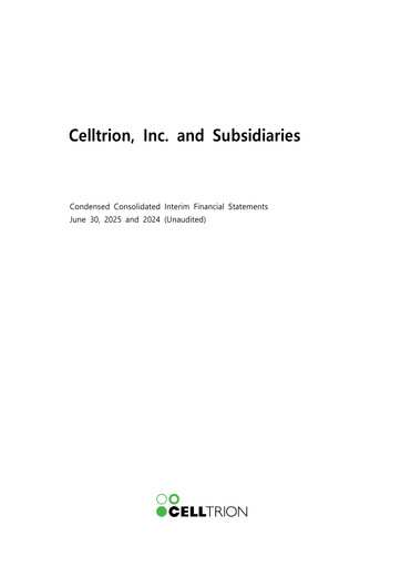 Miniature Celltrion
 Rapport semestriel 2025-h1