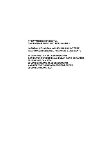 Vorschaubild Bayan Resources
 Halbjahresbericht 2025-h1