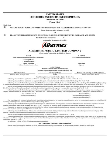 Thumbnail Alkermes Annual Report 2023