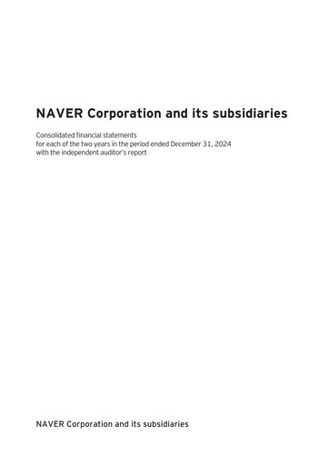 Miniature Naver Bilan financier 2024