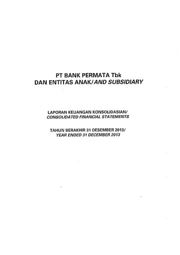 Thumbnail Permata Bank Financial Statement 2013