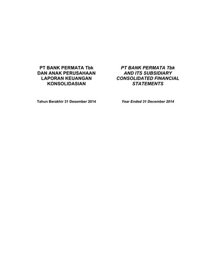 Thumbnail Permata Bank Financial Statement 2014