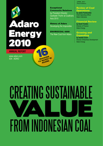 Thumbnail Adaro Energy
 Annual Report 2010