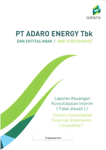 Thumbnail Adaro Energy
 Financial Statement 2017-9m