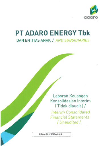 Thumbnail Adaro Energy
 Financial Statement 2018-q1