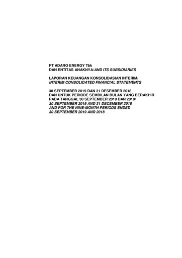 Thumbnail Adaro Energy
 Financial Statement 2019-9m