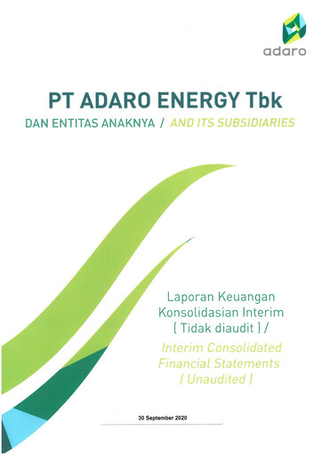 Thumbnail Adaro Energy
 Financial Statement 2020-9m