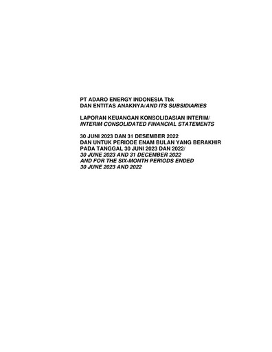Thumbnail Adaro Energy
 Financial Statement 2023-h1