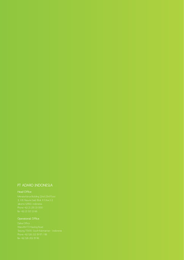 Thumbnail Adaro Energy
 Sustainability Report 2012-2013