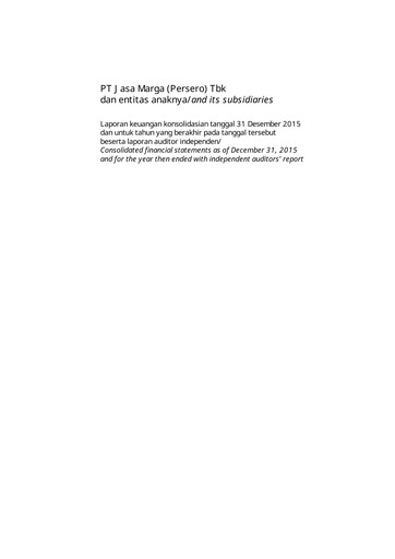 Thumbnail Jasa Marga Financial Statement 2015
