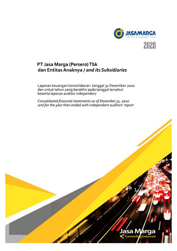 Thumbnail Jasa Marga Financial Statement 2020