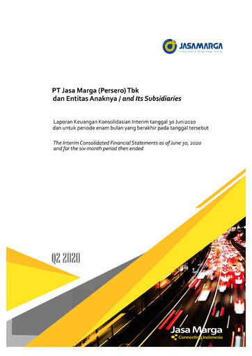 Miniature Jasa Marga Rapport semestriel 2020-h1