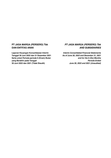 Miniature Jasa Marga Rapport semestriel 2022-h1