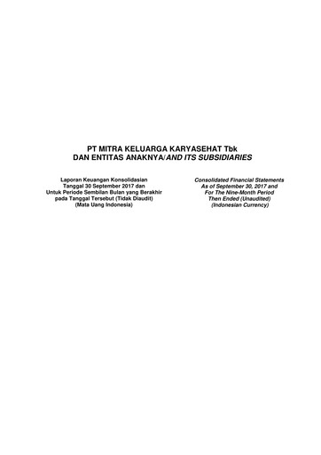 Thumbnail Mitra Keluarga Financial Statement 2017-9m