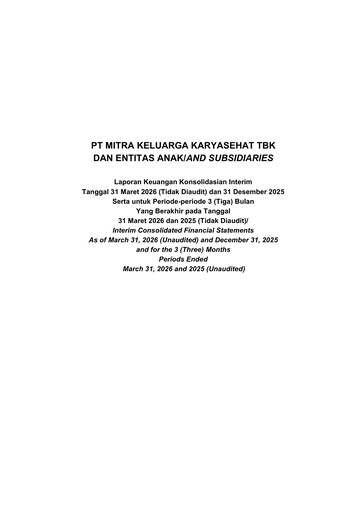 Miniature Mitra Keluarga Bilan financier 2026-q1