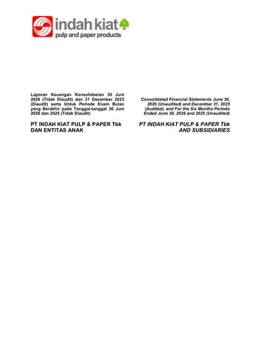 Thumbnail Indah Kiat Pulp & Paper Half-year Report 2026-h1