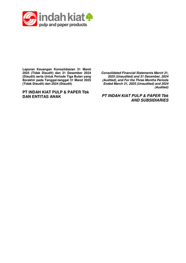 Miniature Indah Kiat Pulp & Paper Rapport trimestriel 2025-q1