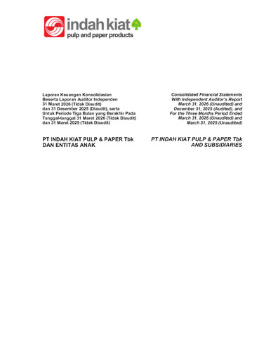 Thumbnail Indah Kiat Pulp & Paper Quarterly Report 2026-q1