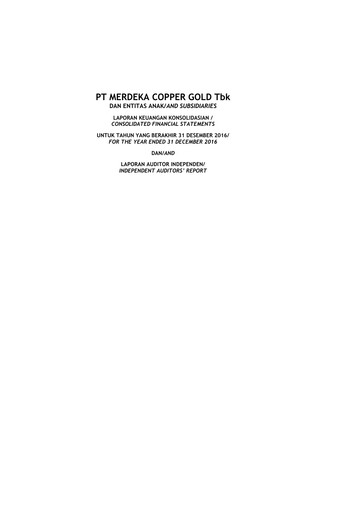 Thumbnail Merdeka Copper Gold
 Financial Statement 2016