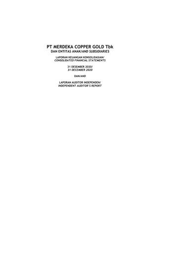 Thumbnail Merdeka Copper Gold
 Financial Statement 2020