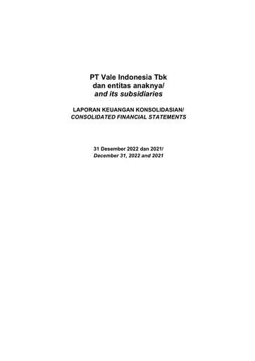 Thumbnail Vale Indonesia Financial Statement 2022