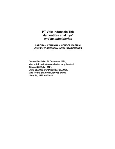 Thumbnail Vale Indonesia Half-year Report 2022-h1