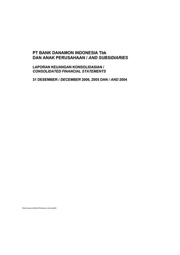 Vorschaubild Bank Danamon
 Finanzmitteilung 2006