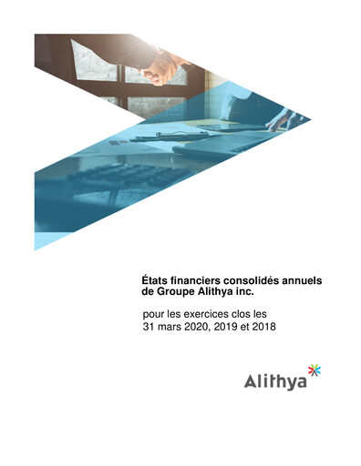 Thumbnail Alithya Group Financial Statement fy2020