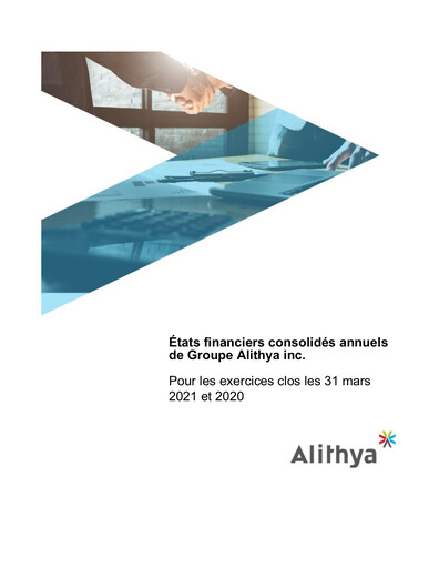Thumbnail Alithya Group Financial Statement fy2021