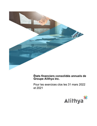 Thumbnail Alithya Group Financial Statement fy2022