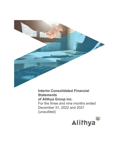 Thumbnail Alithya Group Quarterly Report 2023-q3