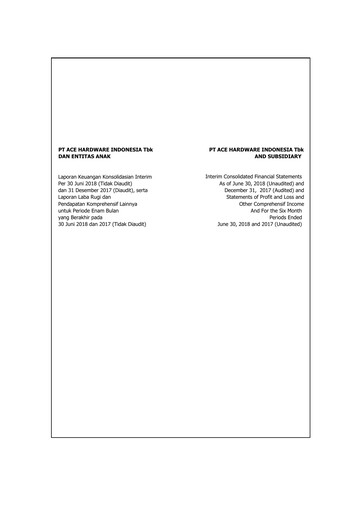 Thumbnail PT Aspirasi Hidup Indonesia Tbk Financial Statement 2018-h1