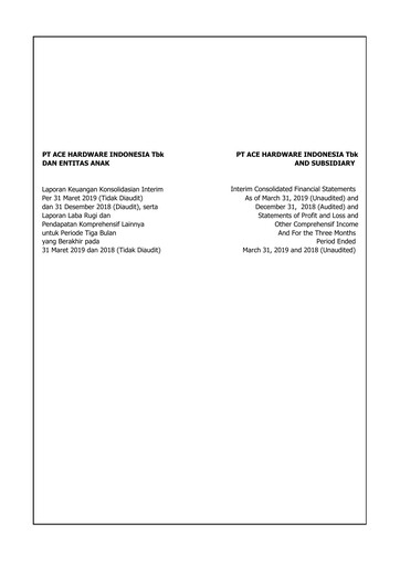 Thumbnail PT Aspirasi Hidup Indonesia Tbk Financial Statement 2019-q1