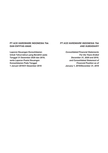 Thumbnail PT Aspirasi Hidup Indonesia Tbk Financial Statement 2020