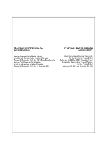Thumbnail PT Aspirasi Hidup Indonesia Tbk Financial Statement 2025-9m