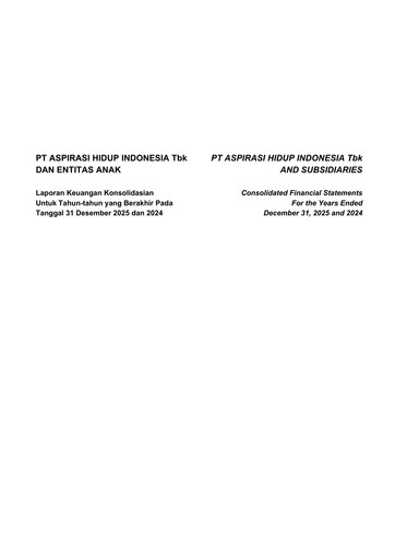 Thumbnail PT Aspirasi Hidup Indonesia Tbk Financial Statement 2025