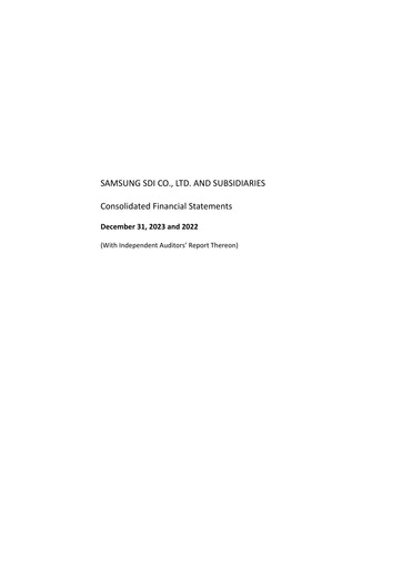 Thumbnail Samsung SDI Financial Statement 2023