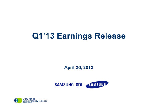 Thumbnail Samsung SDI Quarterly Report 2013-q1