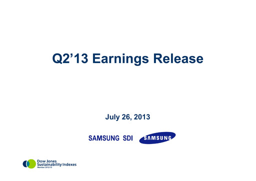 Thumbnail Samsung SDI Quarterly Report 2013-q2