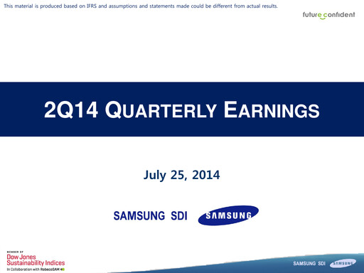 Thumbnail Samsung SDI Quarterly Report 2014-q2