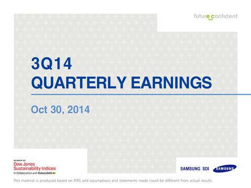 Thumbnail Samsung SDI Quarterly Report 2014-q3