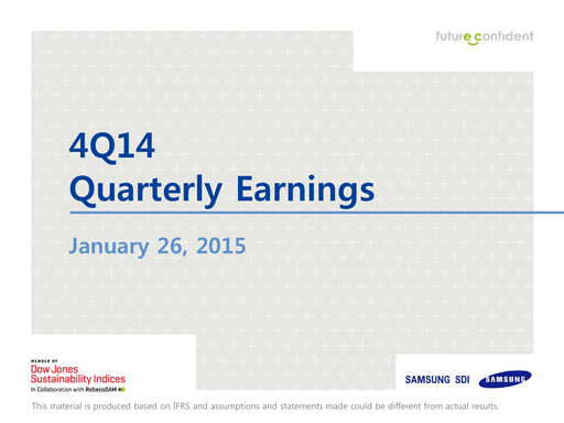 Thumbnail Samsung SDI Quarterly Report 2014-q4